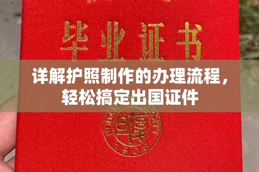忠县详解护照制作的办理流程，轻松搞定出国证件