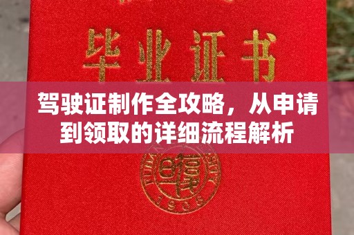 忠县驾驶证制作全攻略，从申请到领取的详细流程解析